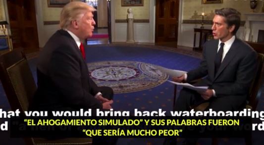 Trump: "El ahogamiento simulado es efectivo"