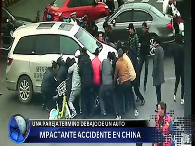 Impactante accidente de tránsito en China