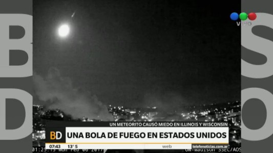 Una bola de fuego iluminó el cielo de Chicago