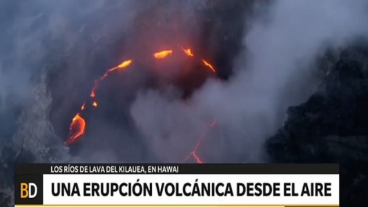 Video: una erupción volcánica desde el aire