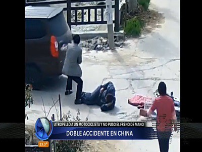 Insólito doble accidente en China