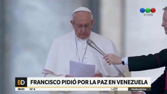El papa Francisco pidió “soluciones negociadas” para evitar más violencia en Venezuela