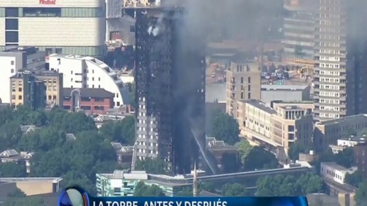 Incendio en Londres: la torre, antes y después
