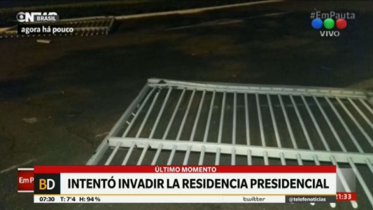 Detienen a conductor que intentó irrumpir en la residencia presidencial de Brasil