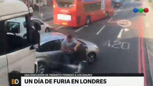 Pelea de tránsito en Londres