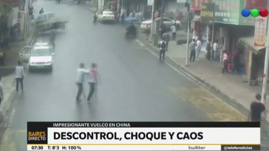 Descontrol y choque en China