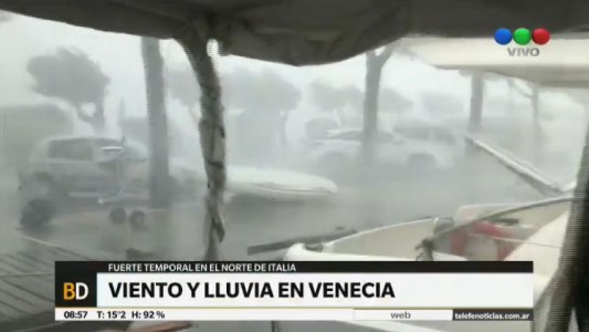Se inundó Venecia por un temporal
