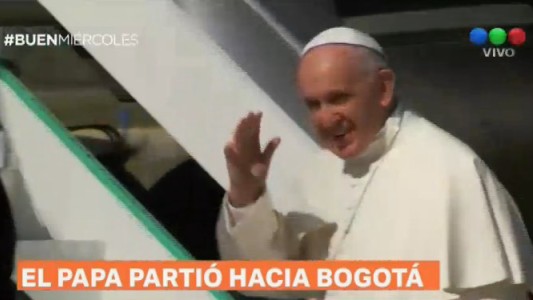 El Papa partió hacia Colombia para dar el "primer paso" hacia una paz "estable"