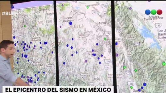 El epicentro del terremoto en México