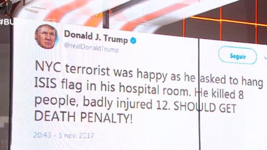 Trump pidió la pena de muerte para el terrorista de Nueva York