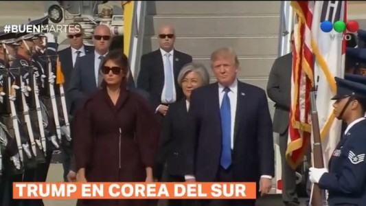 Donald Trump ya está en Corea del Sur