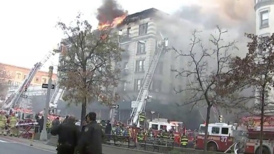 Alarma en Nueva York: incendio en un edificio de Manhattan