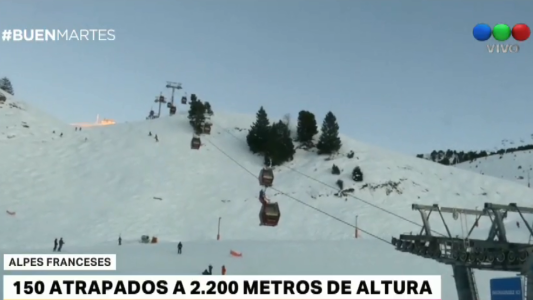 Rescataron a 150 personas atrapadas a 2200 metros de altura en los Alpes franceses