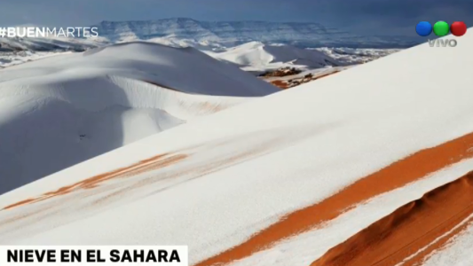 Increíbles imágenes: nieve en el Sahara