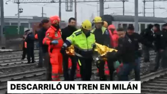 Descarriló un tren en Milán