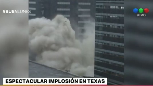 Implosionan un edificio en Texas