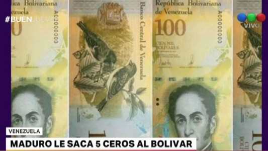 La solución de Maduro a la inflación del 1.000.000%: le saca 5 ceros a los billetes