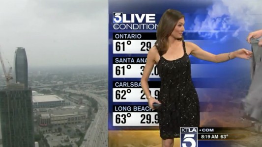 La sorpresiva reacción de una presentadora a la que le pidieron que se ponga un suéter