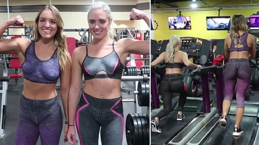 "Ejercicio desnudas": fueron al gimnasio con la ropa pintada