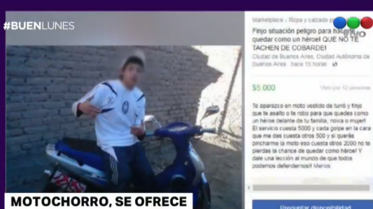 Insólito: ofrece hacerse pasar por motochorro para que quedes como "valiente" con tu pareja