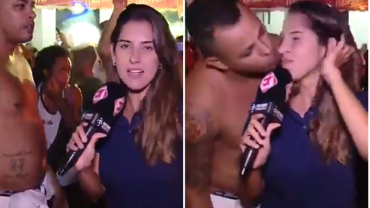 Video: así acosaban en vivo a una reportera en un partido de fútbol en Brasil