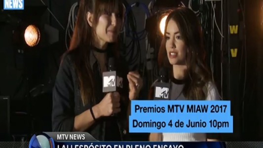 Lali Espósito en pleno ensayo