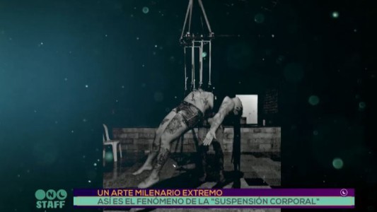 "Suspensión corporal", un arte milenario extremo