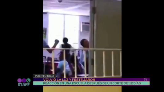 Espectacular festejo en una escuela de Puerto Rico al volver la luz después de 112 días