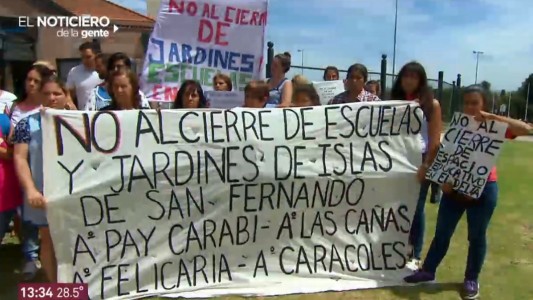 Protestan por el cierre de escuelas en el delta bonaerense