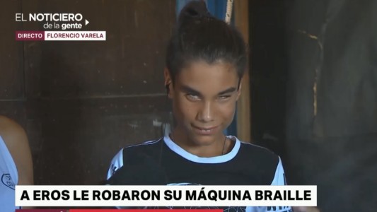 Tiene 12 años y le robaron su máquina de Braille