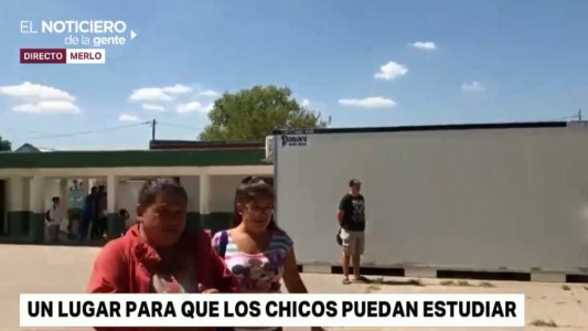 Alumnos hacinados: colocaron containers con aulas móviles