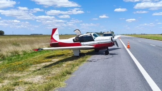 Una avioneta debió aterrizar de emergencia sobre la Ruta Provincial 56