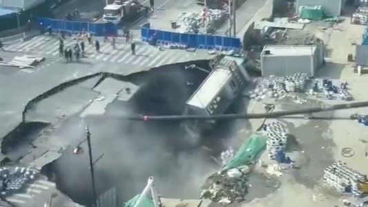 Colapsó un cruce de avenidas en China