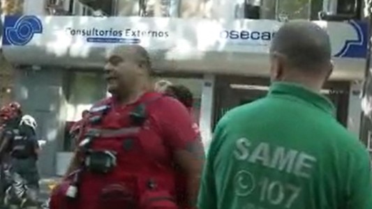 Derrumbe en un centro médico de OSECAC en Palermo