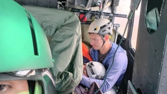 El Chaltén: un escalador con traumatismo de cráneo fue rescatado en helicóptero