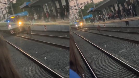 Pánico en Guernica: un hombre descendió a las vías del tren con un cuchillo y obligó al maquinista a detenerse