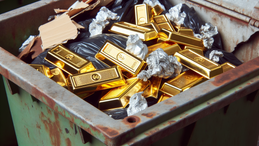 Tiró una lata a la basura: eran sus ahorros en oro valuados en 120.000 euros