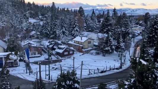 Bariloche y El Bolsón, teñidas de blanco en pleno verano