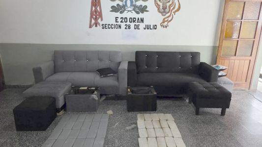 Salta: transportaba casi 50 kilos de cocaína dentro del tapizado de sillones