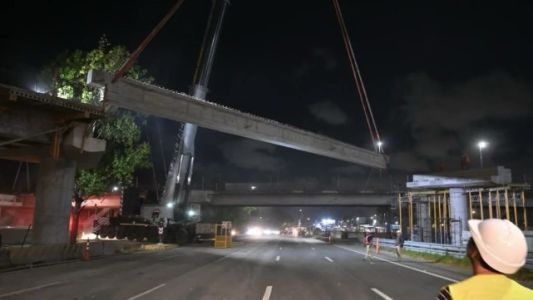 Cierran la autopista Illia y Cantilo para avanzar con el nuevo Puente Labruna