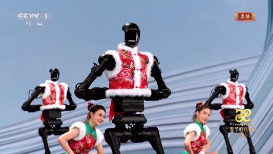 Robots humanoides sorprendieron en la gala previa al Año Nuevo Chino con una exhibición de artes marciales