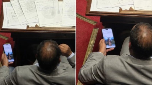 Polémica en Uruguay: captan a un senador del Partido Nacional mirando fotos de Zaira Nara en plena sesión