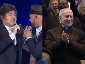Cantó "Libre" de Nino Bravo y fue aplaudido por Netanyahu: así cerró Milei su visita a Israel