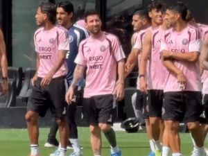 Messi se entrenó por primera vez en el nuevo estadio de Inter Miami