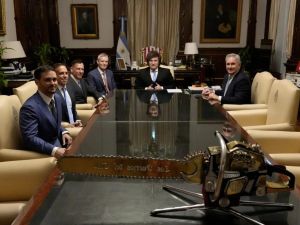 Javier Milei recibió en Casa Rosada el empresario Peter Thiel