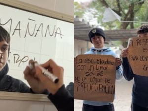 Irónico y emotivo: el valiente video de una promo '26 para concientizar sobre las amenazas de tiroteo