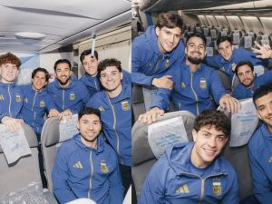 Parte del seleccionado argentino viajó a EE.UU. para el Mundial