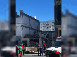 Belgrano: un herido por el derrumbe de una obra en proceso de demolición