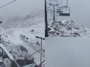 Llegó la primera nevada del año a Bariloche: así amaneció Cerro Catedral este martes 10 de febrero