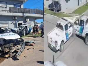 Dos patrulleros chocaron durante una persecución en González Catán